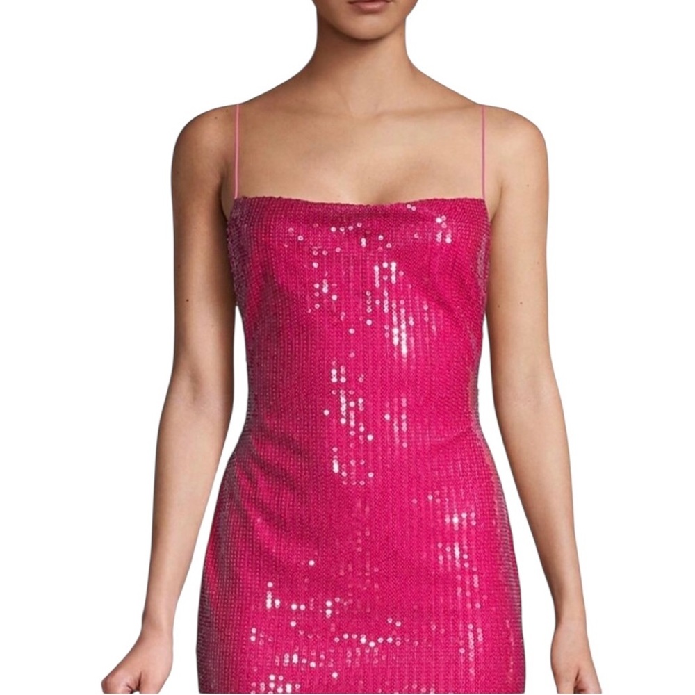 Likely Hot Pink Sequin Mini Dress
